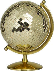 The Novogratz Gold Edelstahl Glam Dekorative Disco Globus 10" Home Office - Bild 1 von 8