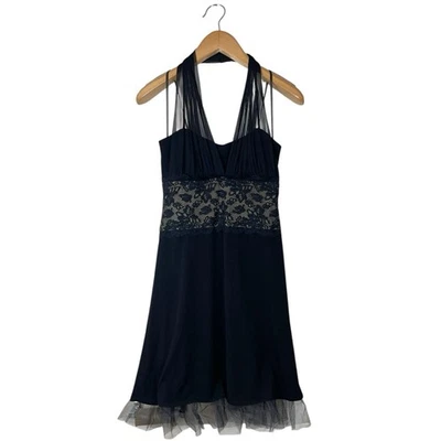 Mini Vestido Halter Babydoll Grande Vintage Y2K Jodi Kristopher Hada Grunge Gótico Foto 1 de 4