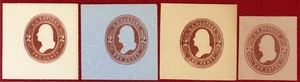 US 1884, #U260/64?, 4 Mint, Mostly Different Cut Squares (See Scans to ID) - Picture 1 of 2