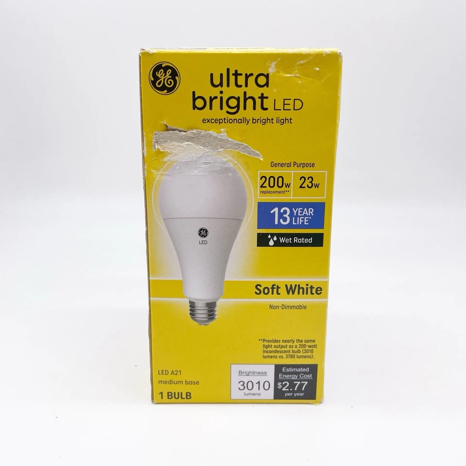GE Ultra Bright LED General Purpose 23W (200W Replacement) A21 Bulb 3010 Lumens