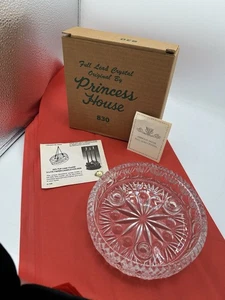 Princess House Holiday 3 Lite Taper Candle Holder 24% Lead Crystal #830 BNOB VTG - Picture 1 of 6