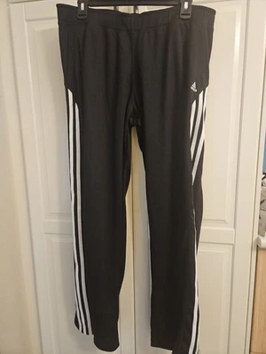 Pantalones de fitness Adidas para hombre talla L malla 3 rayas blancas negras RN 88387 Foto 1 de 4