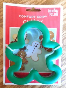 NEW Wilton Comfort Grip Green Cookie Cutter Large "Gingerbread Man" sz 4" - Picture 1 of 3