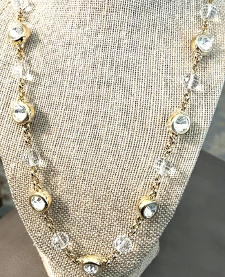 Colar Camrose Kross JBK Kenedy. Tom dourado, cristal novo sem etiquetas! Que presente! - Imagem 1 de 4