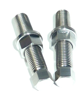 Husqvarna 701 SUPERMOTO 2016-2026 Titanium chain Axle Adjuster Nut and Bolt SET Foto 1 de 4