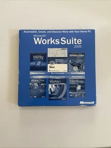 Microsoft Works Suite 2005 Software MS Money CD Set with Key 5 Disks Computer - Bild 1 von 3