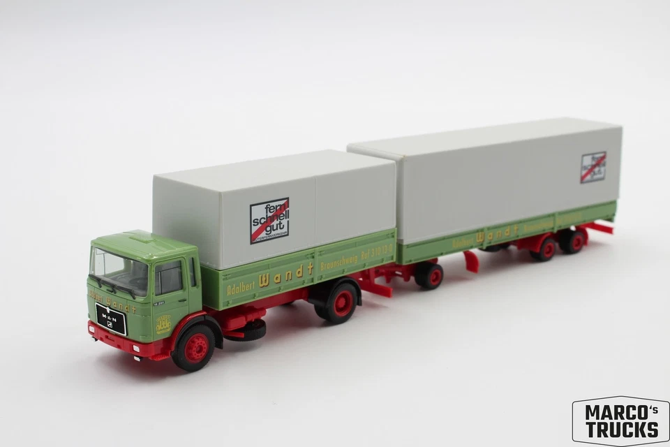 Camión con barra de tracción Herpa MAN F8 Transmaximal "Wand" 1:87 /H25538 Foto 1 de 1