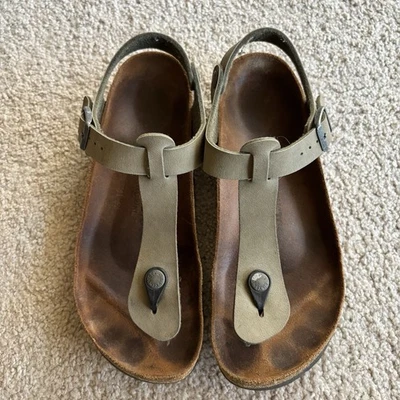 Birkenstock Kairo Thong Womens Size 40 US 9 Tan Leather Slip On Slingback Boho - Image 1 of 4