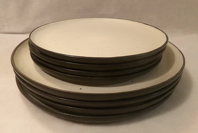 NUEVO SIN ETIQUETAS JUEGO DE 8 PIEZAS DE PLATOS DE CENA Y ENSALADA GIBSON ELITE GRES - RHINEBECK Foto 1 de 4