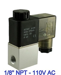 1/8" Zoll elektrisches schnelles Ansprech-Null-Differential-Magnetventil 110 V AC DIN - Bild 1 von 2