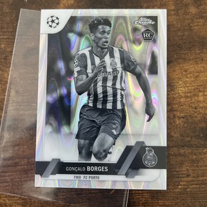 Goncalo Borges 2022-23 Topps Chrome UEFA Club Competitions Night Vision Ray Wave