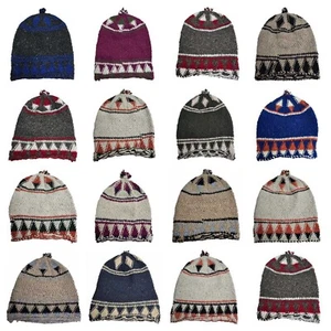Unisex Winter Mehrfarbige Mütze Moroccan 100% Handgestrickte Wollmütze - Bild 1 von 16