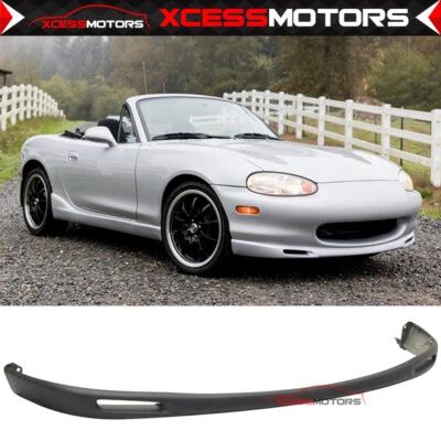 Fits 99-00 Mazda Miata OE Style Unpainted Front Bumper Lip Lower Spoiler Kit PU Foto 1 de 4