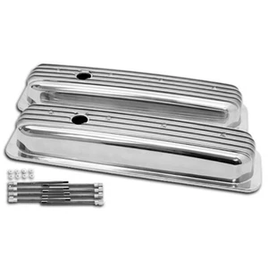 Cobra-Tek Fits 87-97 Chevy 5.0L 5.7L Short Polished Al Center Bolt Valve Cover - Picture 1 of 1