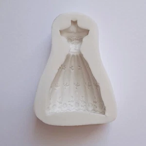 DRESS MOLD, Princess Theme Fondant Mold, Chocolate, Wedding Cake Decoration - Picture 1 of 1