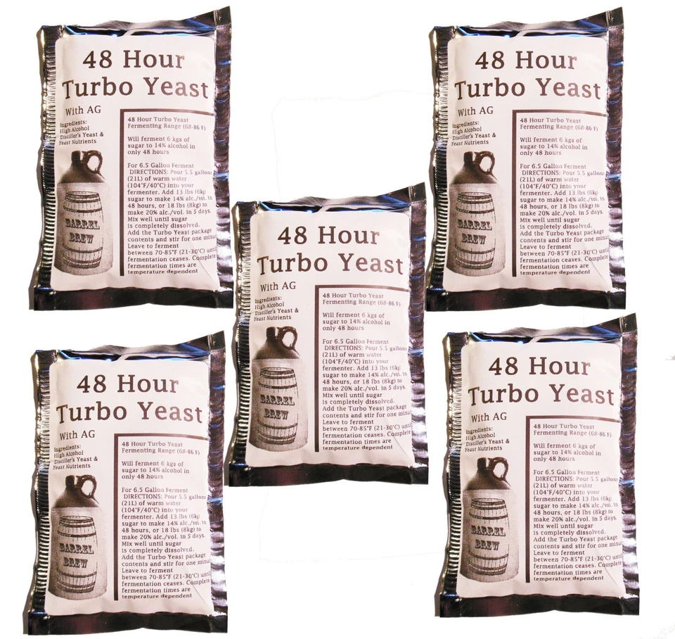 Barrel Brew 48 Hour Turbo Yeast with AG - 6 Pack