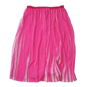 NWT J.Crew Pleated A-Line Midi in Fuchsia Ivory Peekaboo Stripe Skirt 12 - Picture 1 of 4