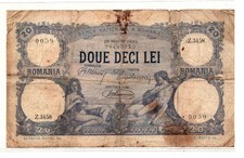 BANCONOTA DA 20 LEI--DOUE DECI LEI--25 MARZO 1920 NON IN PERFETTE CONDIZIONI