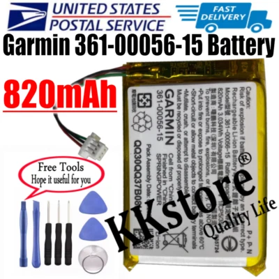 USPS NUEVO Genuino Original Garmin 361-00056-15 820mAh Batería Garmin Batería Foto 1 de 2