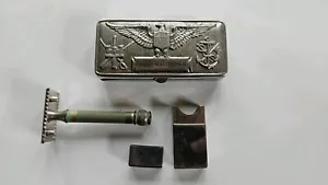 Antique Military WWI ☆ Gillette U.S. Service Razor Set shaving kit ☆ Mr Hoffman - Picture 1 of 8