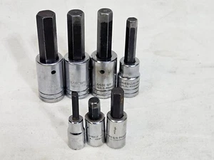 Proto Professional Tools~ 4 Pc Hex/ Allen Socket Set- 1/2” Drive. 3-3/8" drive. - Picture 1 of 10