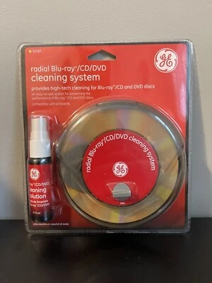 GE Radial Blu-ray/CD/DVD Disc Cleaning System Model 32597 New Sealed Package - Image 1 of 3