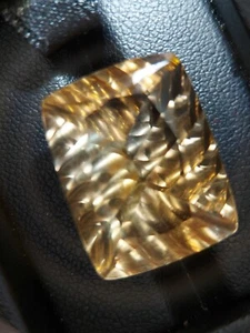 Large laser cut Citrine gemstone - faceted natural golden Quartz 25.75 CTS - Picture 1 of 10