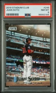 Juan Soto 2019 Topps Stadium Club #246 PSA 8 casi nuevo-como nuevo - Imagen 1 de 2