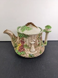 Vintage Falcon Ware Keramik Teekanne Tea Pot handbemalt England Cottagecore Dekor - Bild 1 von 13
