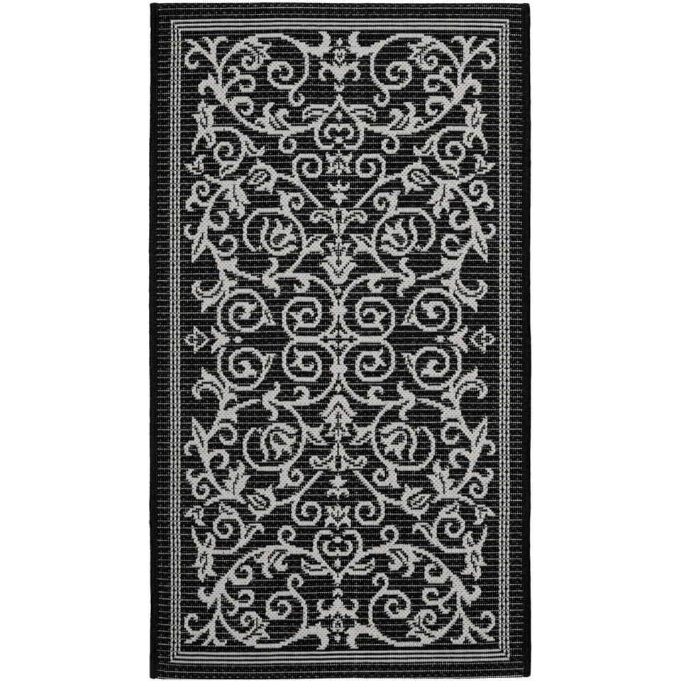 Safavieh Courtyard Collection Cy2098-3908 Black and Sand Area Rug 2 Feet by 3 7