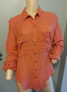 NWT Free People Shibori Siren Sahara Sun Gauze Boho Shirt Top XS - Picture 1 of 5