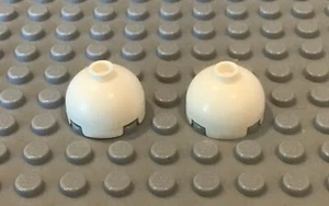 LEGO 2 White Brick, Round 2 x 2 Dome Top w/ Bottom Axle Holder, Part 3262, 10325 - Picture 1 of 1