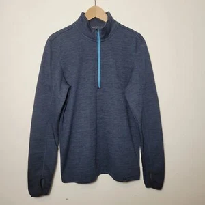 prAna Herren Medium Gavin 1/4 Zip Pullover Grid Back Fleece Thermo M2GAVI314 blau - Bild 1 von 14