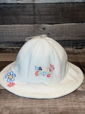 NUEVO CON ETIQUETAS BABY GAP BABYGAP BEBÉ NIÑA 6-12 MESES SOMBRERO PARA EL SOL PLAYA SOMBRERO TELA DE FELPA  Foto 1 de 4