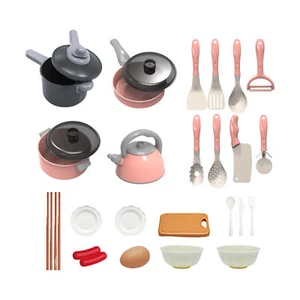 28 PCS Pretend Play Kitchen Accessories Kids Kitchen Toys with Pot Pan Tools - Picture 1 of 11