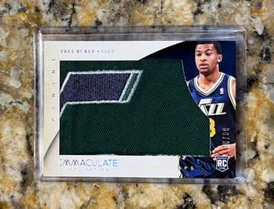 Trey Burke Immaculate 1/1 Logo Jersey RC Patch Jumbo JAZZ Logo Relic Rookie /99 - Image 1 of 4