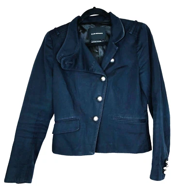 Chaqueta Blazer Club Monaco Asimétrica Cierre con Botones Azul Mujer Pequeña  Foto 1 de 4
