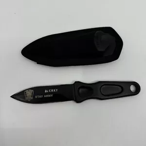 CRKT A.G. Russell Sting Fixed Blade Knife (3.25" Black) 2020 dagger Stay Army - Picture 1 of 8