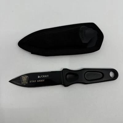 Cuchillo de hoja fija CRKT A.G. Russell Sting (3,25" negro) 2020 daga Stay Army Foto 1 de 4