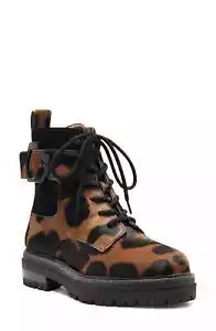 Louise Et Cie Saliha Damen-Schnürstiefel aus echtem Wadenhaar, Größe 11 M - braun - Bild 1 von 1