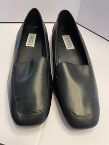 Capezio Jenny Black Leather Classic Loafer Shoes Size 9. 5 Brazil Pre-Owned Exc. - Picture 1 of 6
