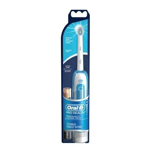 Oral-B Pro-Health Clinical Precision Clean Battery Toothbrush White/Blue NEW BOX - Image 1 of 1