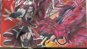 Yu-Gi-Oh Duel Monsters TCG Aki Izayoi Black Rose Dragon CCG Playmat Multicolor - Picture 1 of 24