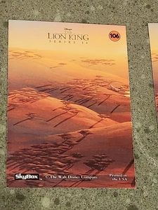 Tarjetas coleccionables El Rey León Serie II TARJETA ÚNICA # 106 TARJETA DE ROMPECABEZAS - CASI COMO NUEVAS - Imagen 1 de 3