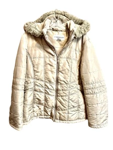 Giacca kaki Weather Tamer donna taglia XL cappuccio a scatto zip davanti - Foto 1 di 13