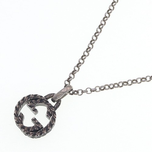 GUCCI Collana Incastro G 455535 Sv Star Rig Argento 925 Accessori Ciondolo