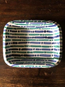 Robert Picault Green Rectangular Dish France Mid Century Design Multi Color - Picture 1 of 5