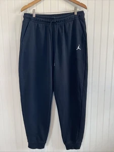 Jordan joggers black size large men’s drawstring pockets - Picture 1 of 8