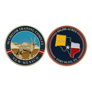 COMPLEJO DE ENTRENAMIENTO ARMY FORT BLISS MCGREGOR 606,000 ACRES 1.75" MONEDA DESAFÍO 3D - Imagen 1 de 1