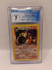 Pokemon Dark Charizard 4/82 Team Rocket CGC 7 Cosmos Holo Near Mint ENG - Imagen 1 de 6
